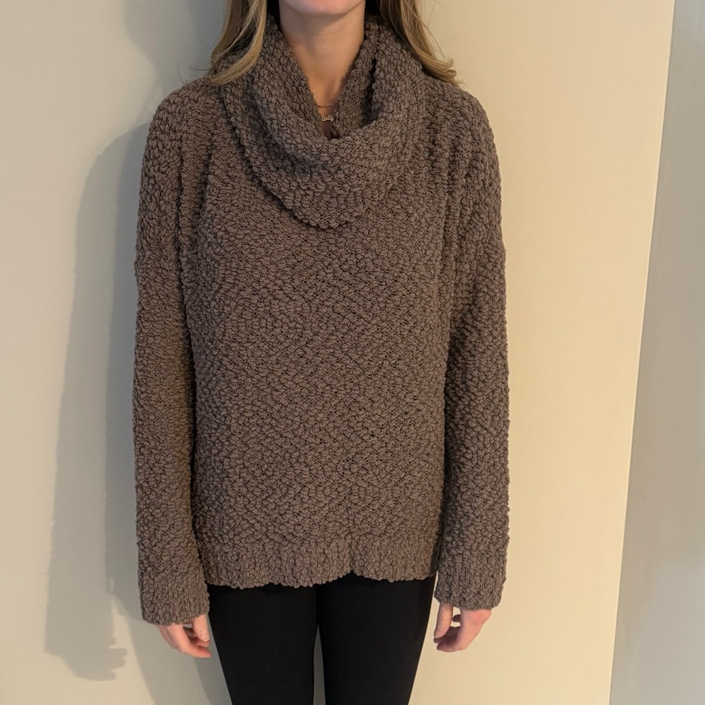 Altar’d State Coco Brown Cowlneck Sweater